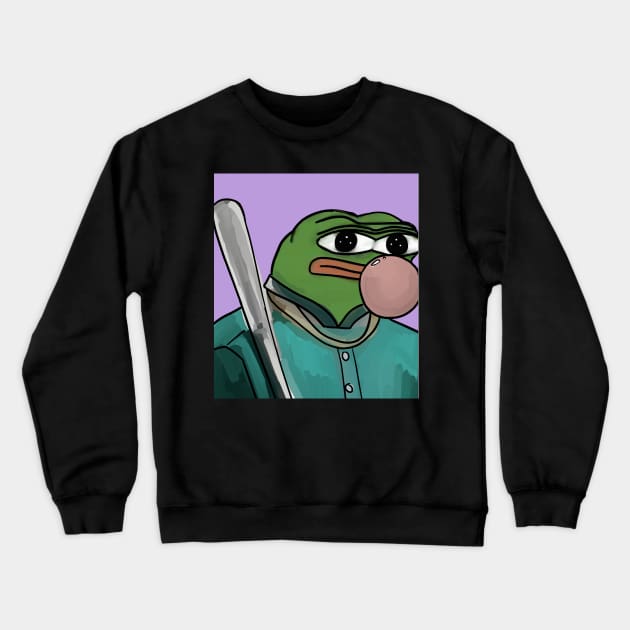 base ball pepe Crewneck Sweatshirt by aesthetic shop